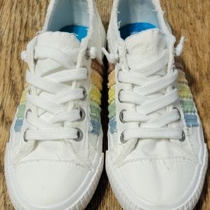 Women's Canvas Blowfish Rainbow Sneakers Size 6